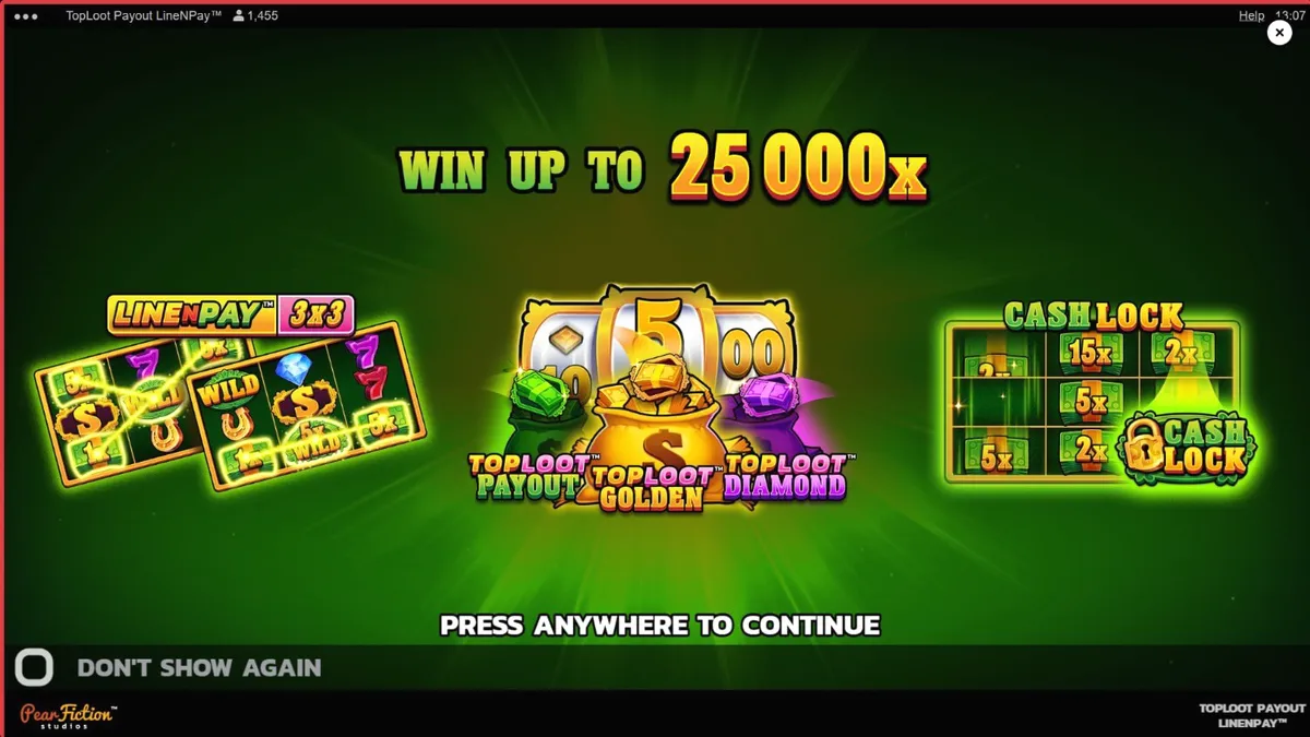 Ang kumikinang na vault at mga hiyas sa TopLoot Payout LineNPay slot